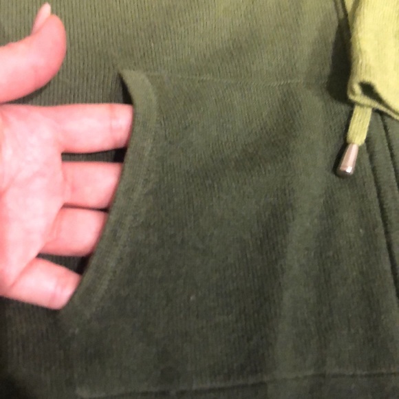 Cashmere Set PURE AMICI Ombre in green Sz L/XL(hooded cardigan/tanktop) - Picture 7 of 11